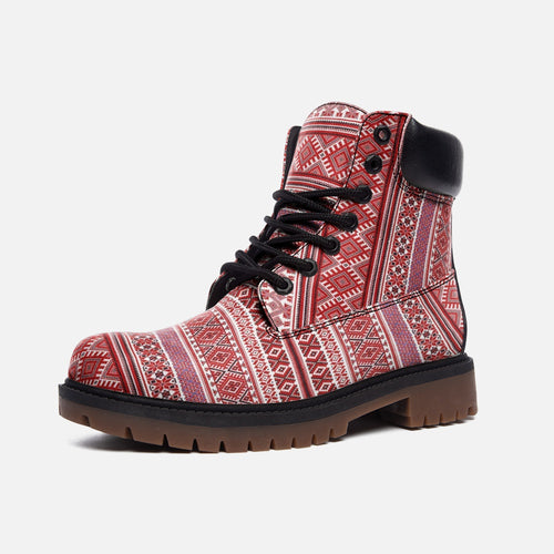 Authentic Love Red Casual Leather Lightweight boots TB