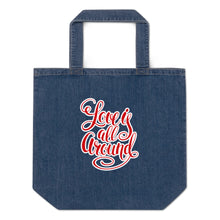 Load image into Gallery viewer, Authentic Love X Mantis Organic denim tote bag